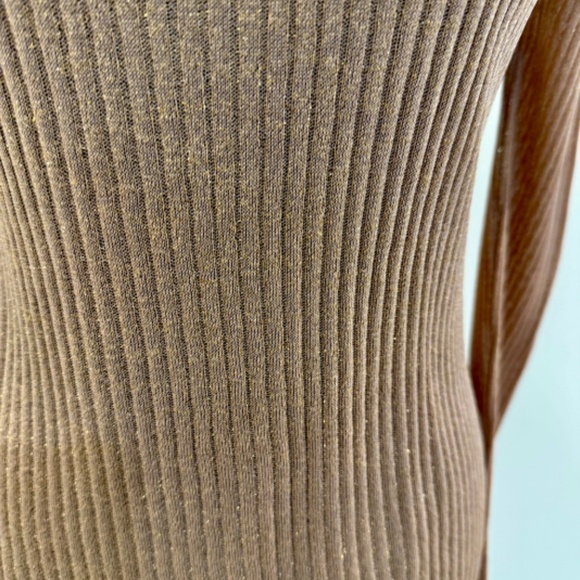 Boston Proper Sparkling Gold Thread Turtleneck, Lightweight, Versatile, Size M - Picture 8 of 11